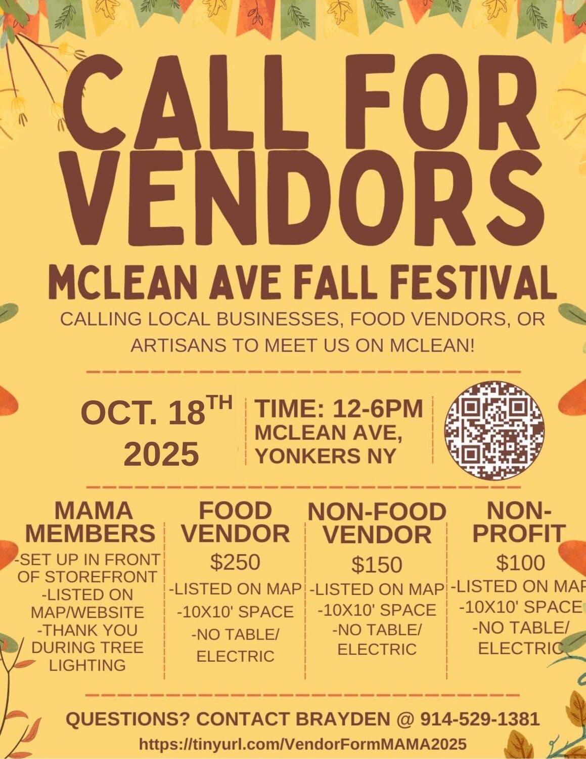 call for vendors